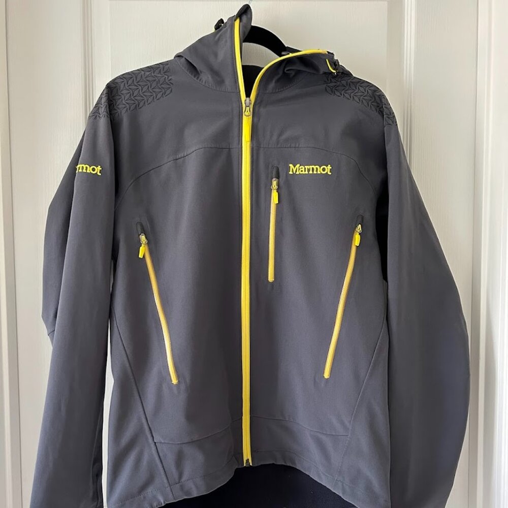 EUC MARMOT ZION JACKET Polartec NeoShell Dark Graphite Men's Small